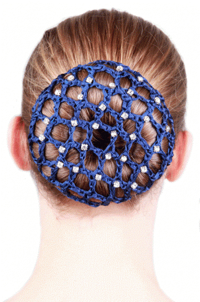 Haarknotennetz große Maschen mit-/ohne Diamantsteinchen 3 Farben